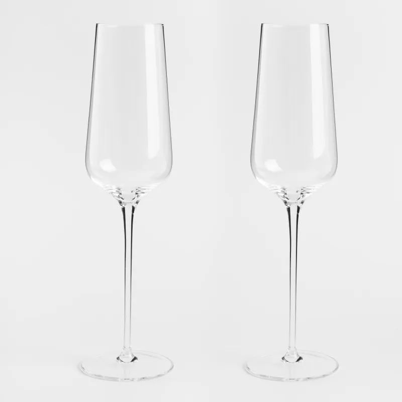 Champagne glass, 300 ml, 2 pcs, crystal glass, Ferentino, image-3