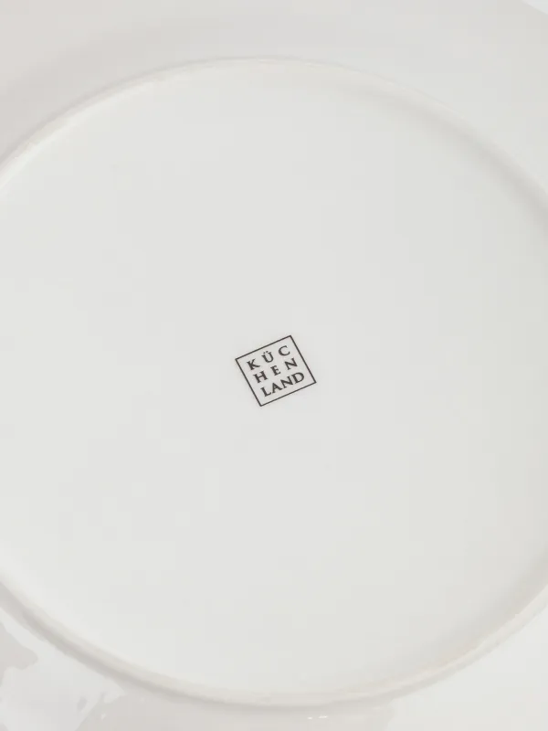 Dinner plate, 27 cm, 2 pcs, porcelain P, white and beige, Jungle, Tropical, image-4