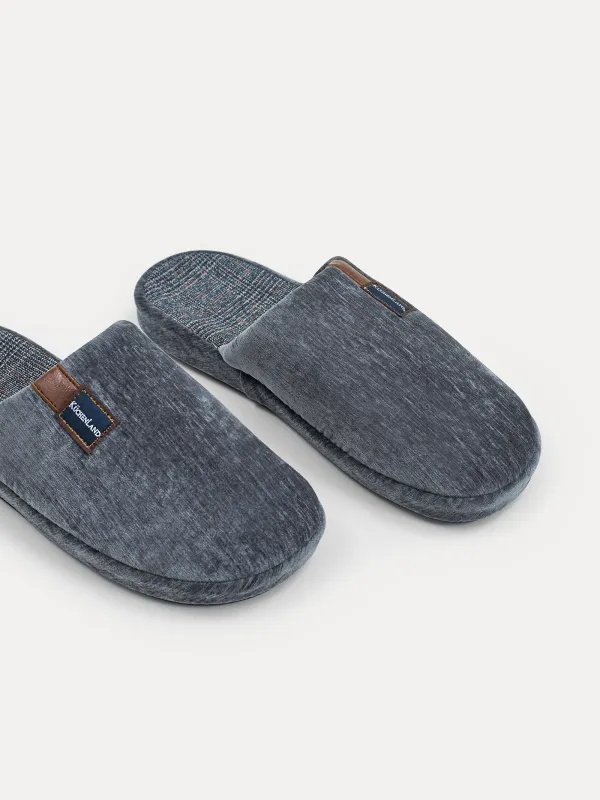 Men's slippers, home, p. 42-43, polyester, gray, Serious, image-3