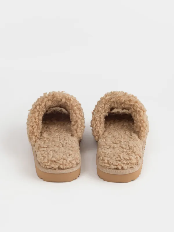 Women's slippers, homewear, size 36-37, plush, brown, Curled, image-3