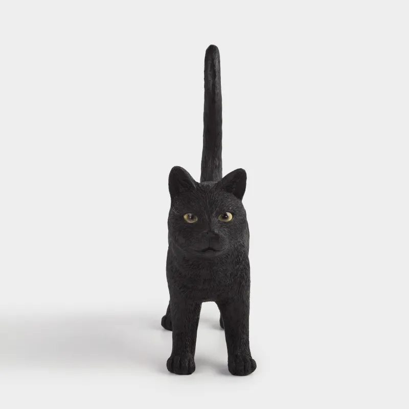 Statuette, 24x23 cm, polyresin, black, Cat, Cat night, image-2