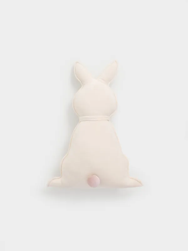 Decorative pillow, 54x40 cm, spandex, milky, Rabbit, Rabbit, image-0