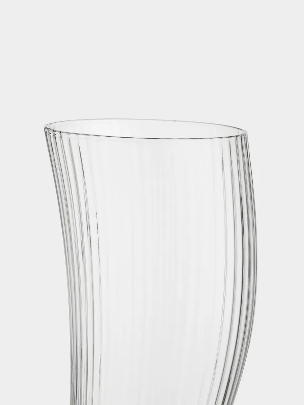 Drinking glass, 23 cm, 600 ml, 2 pcs, glass R, Bend, Ribby, image-4