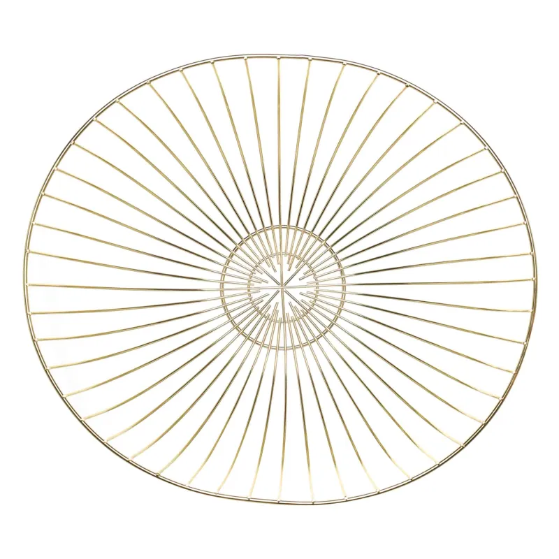 Fruit basket, 33 cm, metal, golden, Twigs, Twist gold, image-2