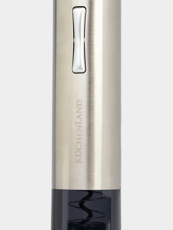 Electric corkscrew, 22 cm, with foil cutter, steel / plastic, LED B, Bar, image-3