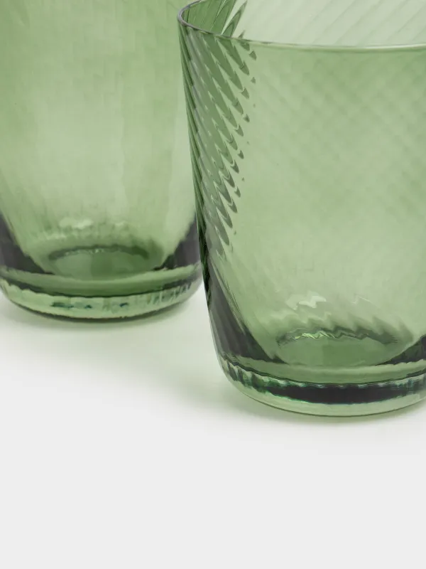 Glass, 11 cm, 420 ml, 2 pcs, glass, green, Molinella, image-4