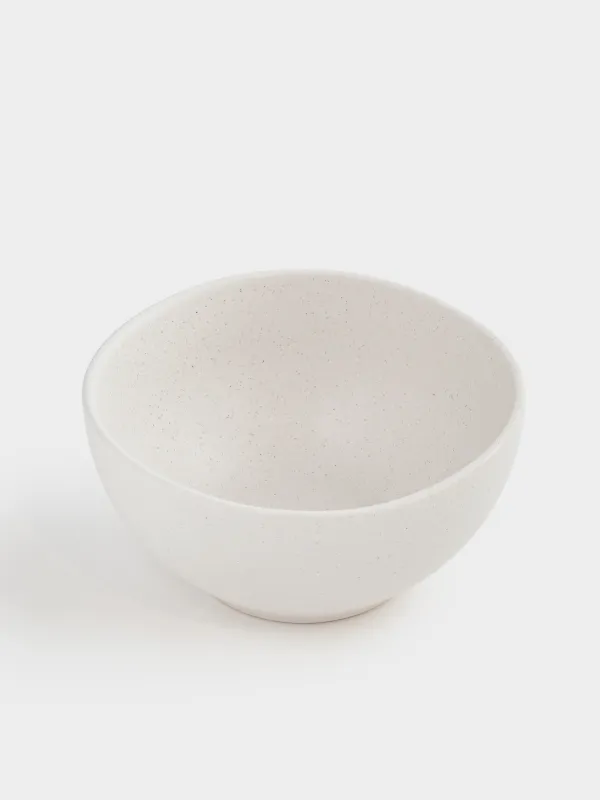 Dining set, 6 persons, 18 items, ceramic, milky, speckled, Uneven edge, Demicile light, image-5