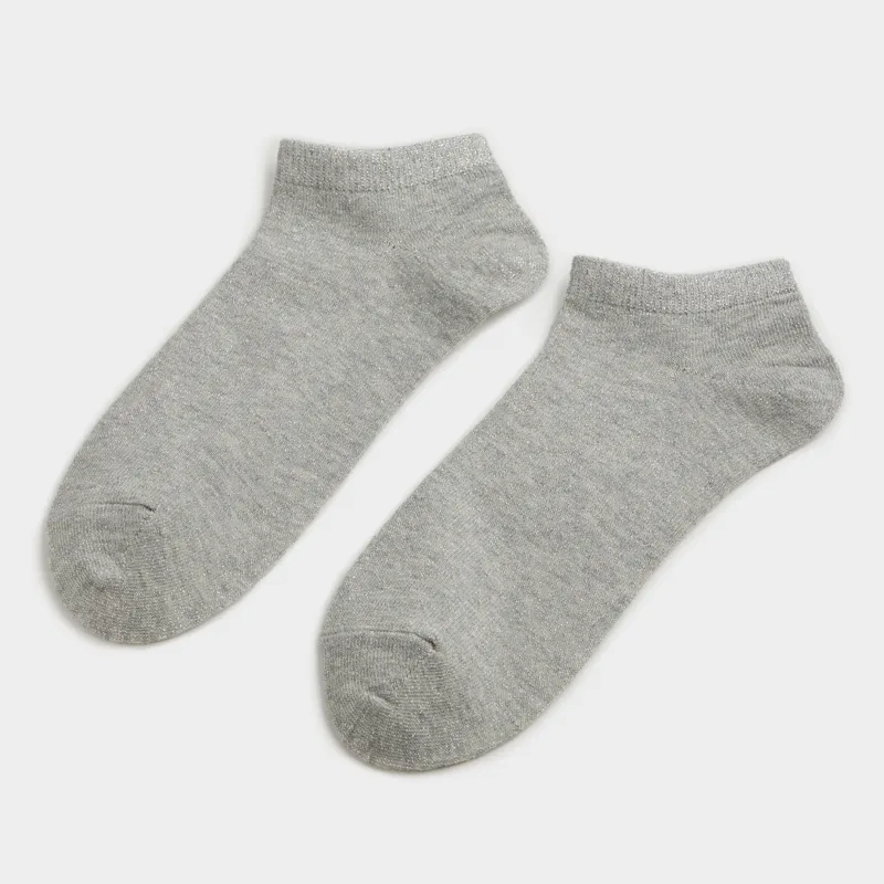 Women's socks, size 36-38, cotton / polyester, graphite, Glint