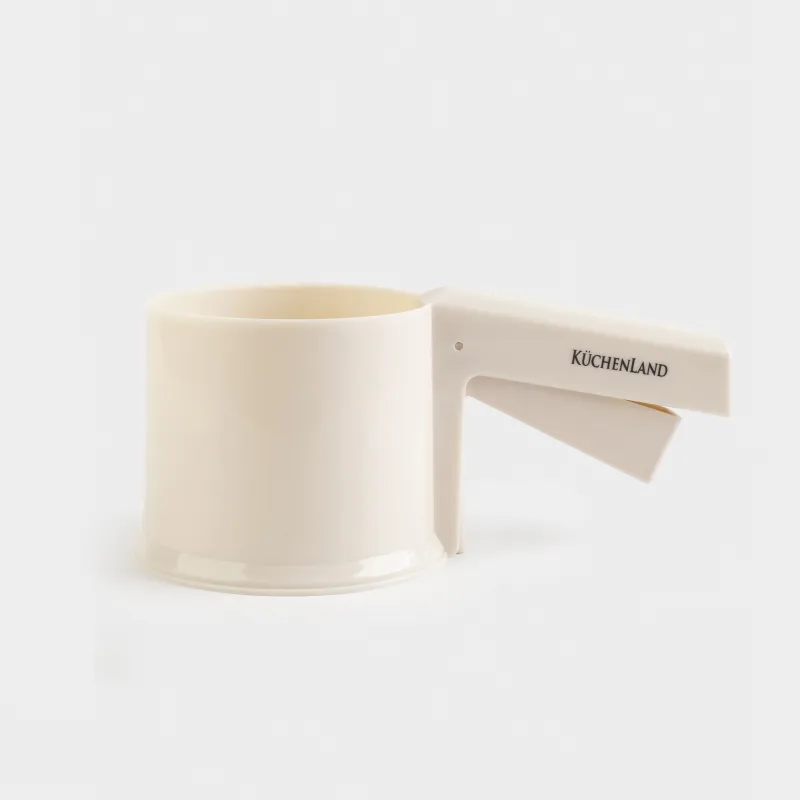 Mechanical sieve, 21x10 cm, with long handle, plastic / steel, steel, dairy, Bakery