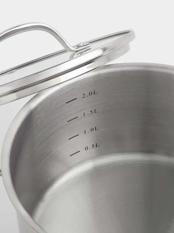 Pot with Lid, 18 cm, 2,5 l, Silver Stone, image-4