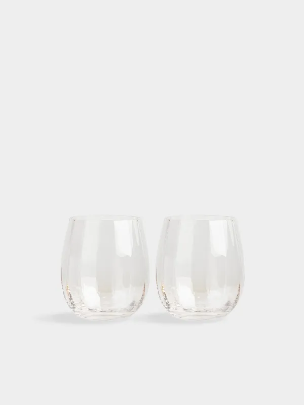 Glass, 10 cm, 450 ml, 2 pcs, glass, beige, Filo R color, image-0