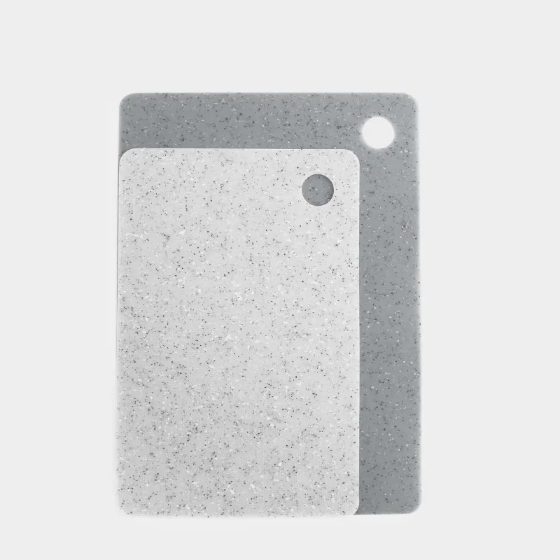 Cutting board, 19/24 cm, 2 pcs, plastic, rectangular, gray, speckled, Speck