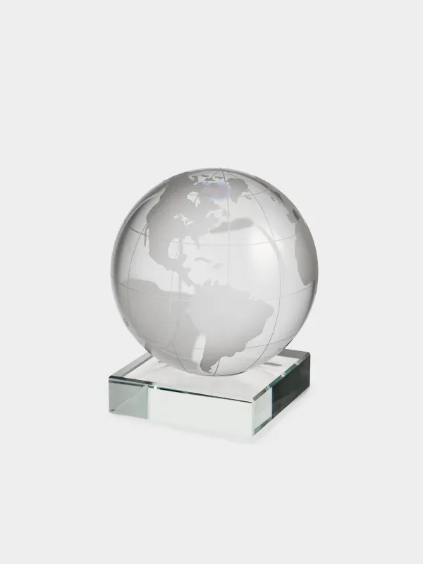 Statuette, 11 cm, crystal glass, Globe, Lux crystal, image-1