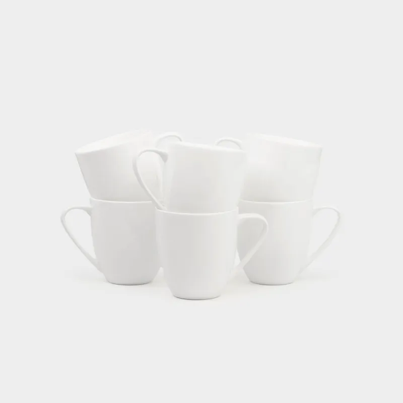 Mug, 450 ml, 6 pcs, porcelain F, white, Ideal white