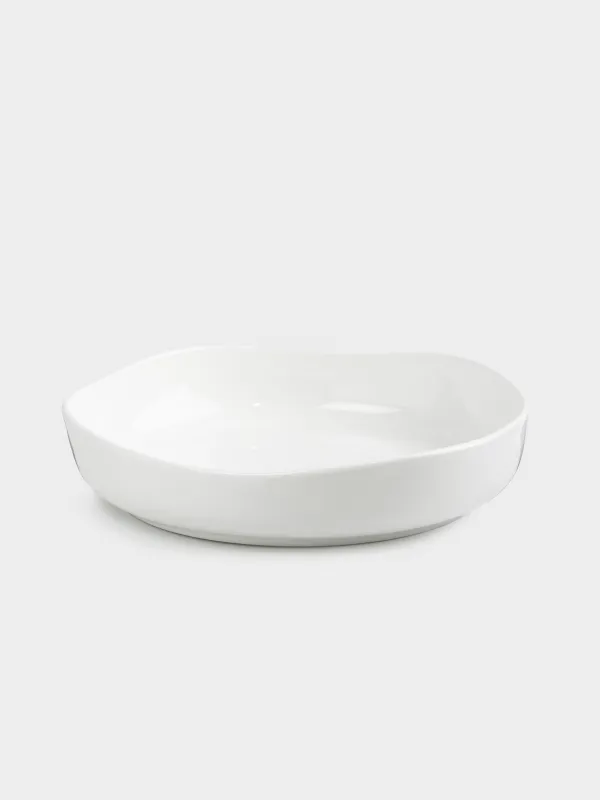 Dining set, 6 persons, 18 items, porcelain F, white, Uneven edge, Vergaleo, image-6