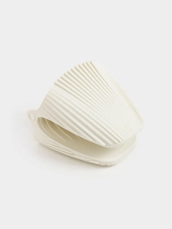 Potholder, 10 cm, silicone, beige, Wavelet, image-1