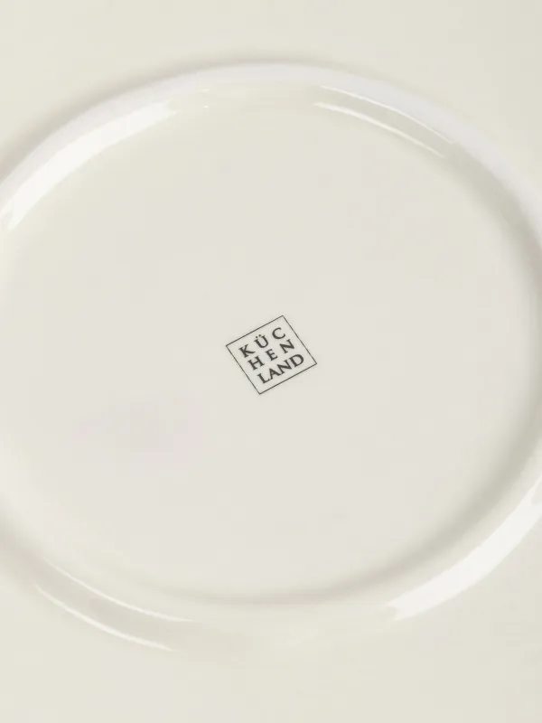 Dish, 28 cm, ceramic, milky golden, Home is the warmest place, Snow sparks, image-4