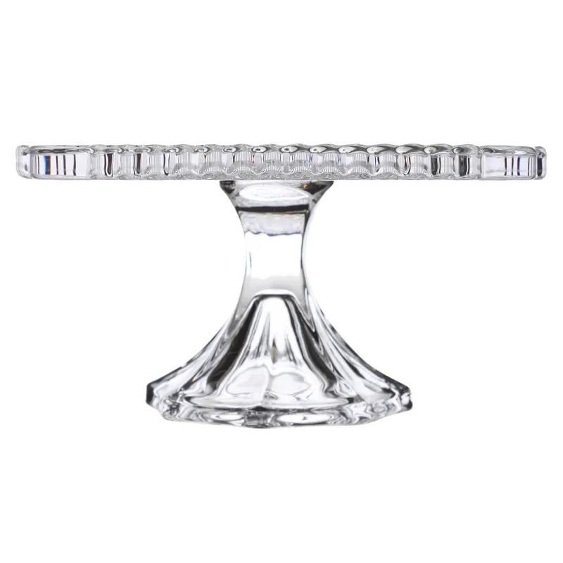 Dish on a leg, 20x10 cm, glass, square, Naiad, image-1