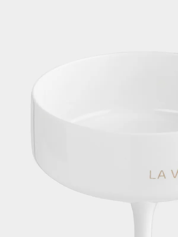 Drinking glass, 400 ml, plastic, white, La vita e bella, Course, image-1