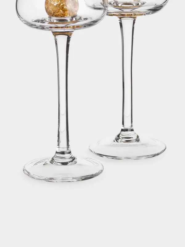 Drinking glass, 50 ml, 2 pcs, crystal glass, Amber ball, Sorento, image-4