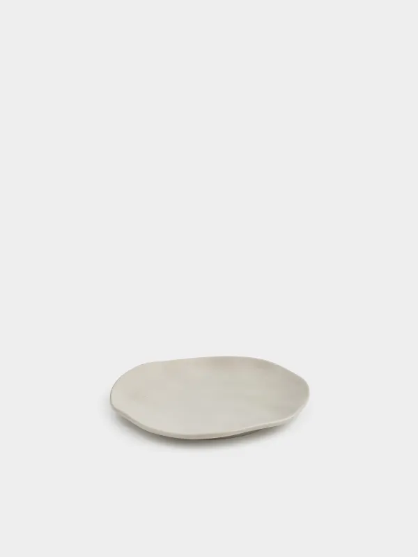 Snack plate, 23 cm, ceramic, beige, Crumpled effect, Crumple creme, image-2