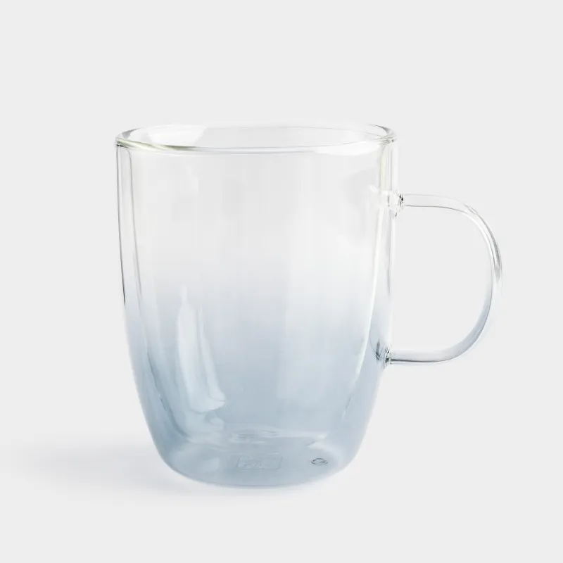 Mug, 440 ml, 2 pcs, glass B, gray gradient, Air gradient, image-2