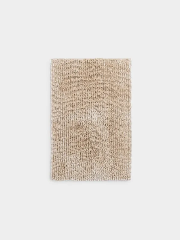 Mat, 65x100 cm, anti-slip, polyester, beige, Fluff, image-0