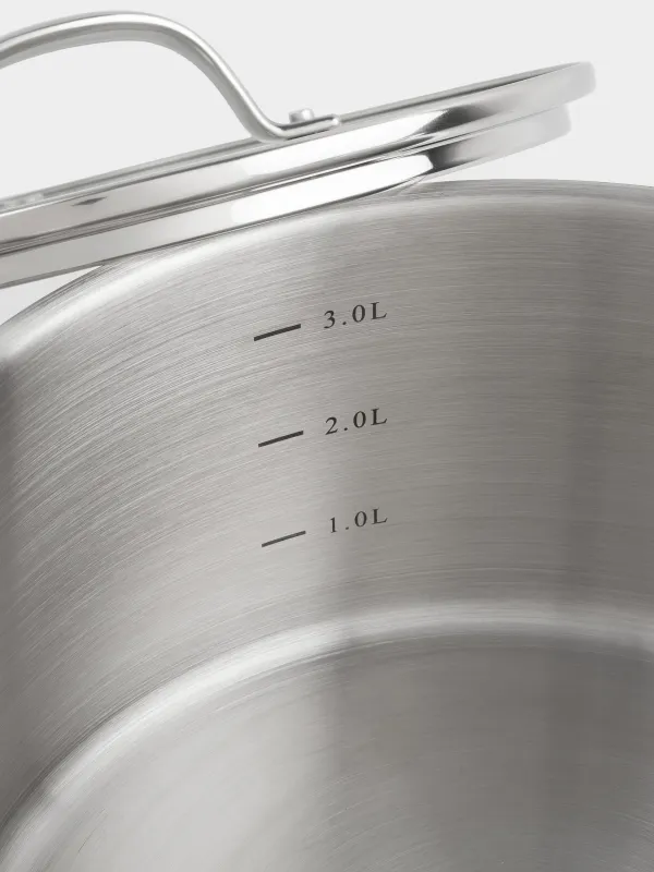 Pot with Lid, 22 cm, 4 l, Silver Stone, image-2