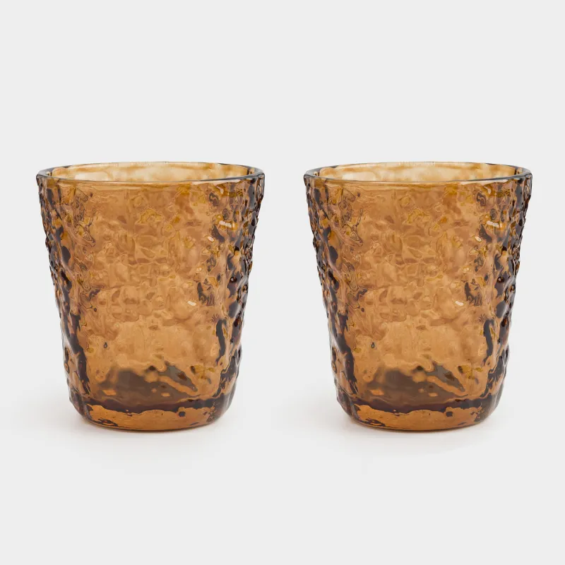 Glass, 10 cm, 250 ml, 2 pcs, glass R, brown, Frozen