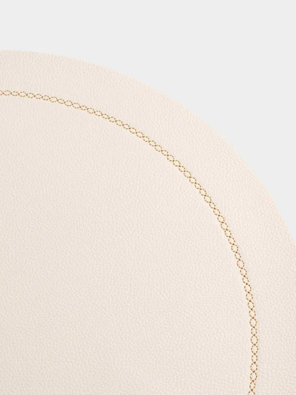 Placemat, 38 cm, PVC, round, beige, Rock, image-2