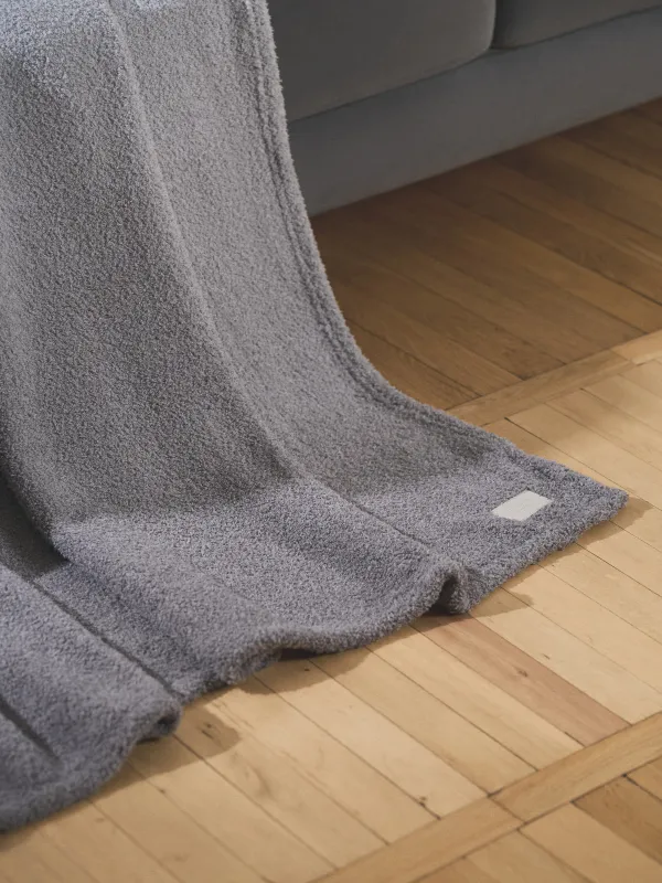 Blanket, 130x170 cm, double-sided, polyester, light gray, Neutral, image-4