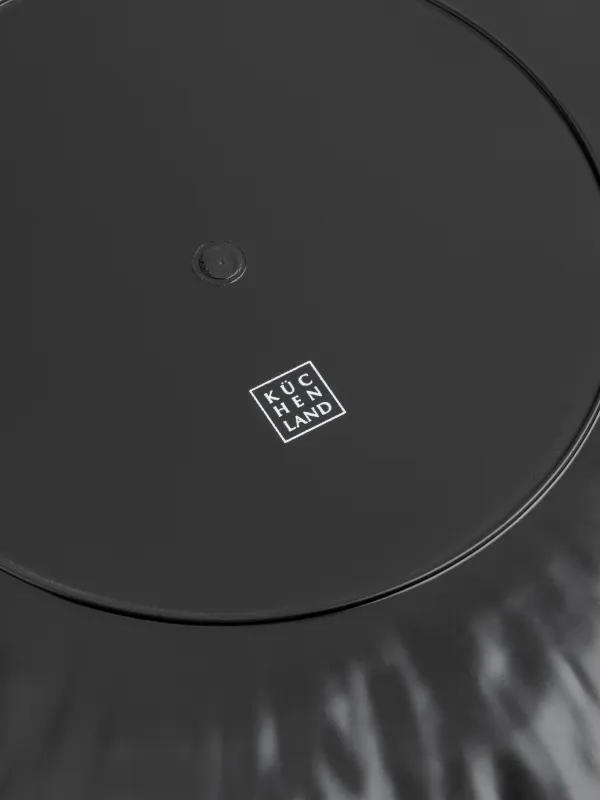 Charger plate, 33 cm, plastic, golden, Ice floe, plastic ice, image-4