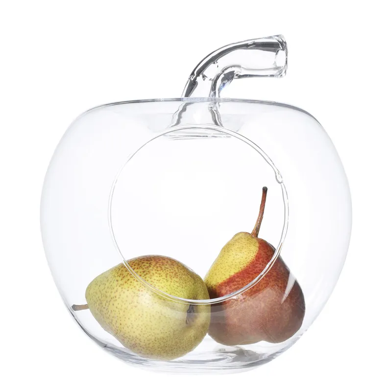 Candy bowl, 21x19 cm, glass, Apple, Clear, image-3