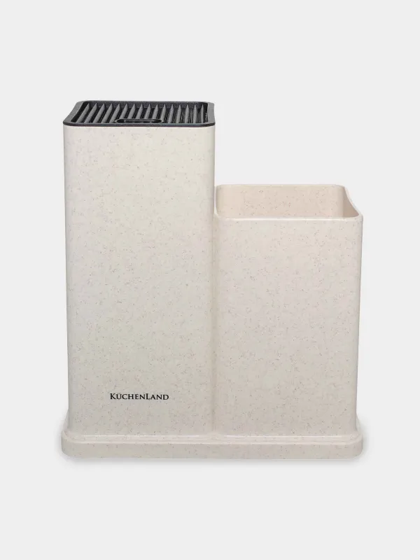 Stand for knives and kitchen accessories, 23 cm, 2 units, plastic, milk, Speck-light, image-0