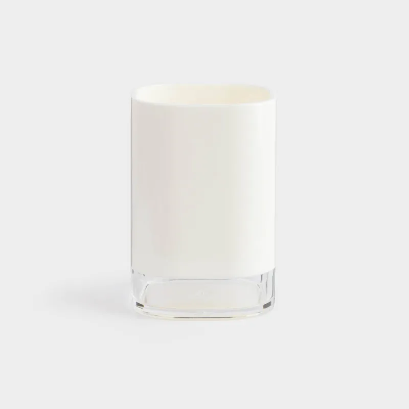 Bathroom tumbler, 11 cm, plastic/acrylic, milky, Eleos