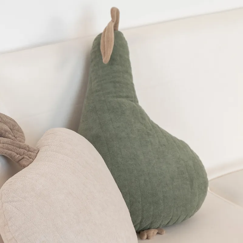Decorative pillow, 33x60 cm, boucle, green, Pear, Boucle figure