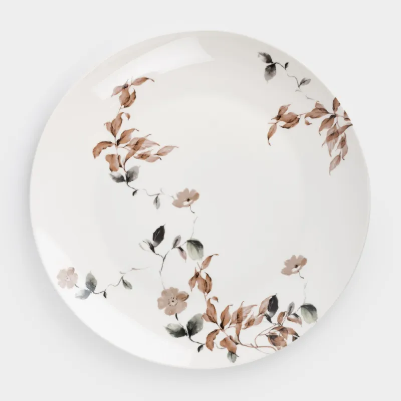 Dinner plate, 27 cm, porcelain N, Autumn flowers, Refined floral
