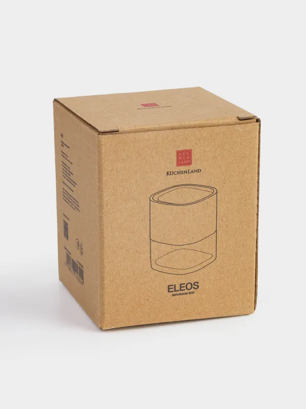 Bathroom box, 8x7 cm, plastic / acrylic, milky, Eleos, image-3