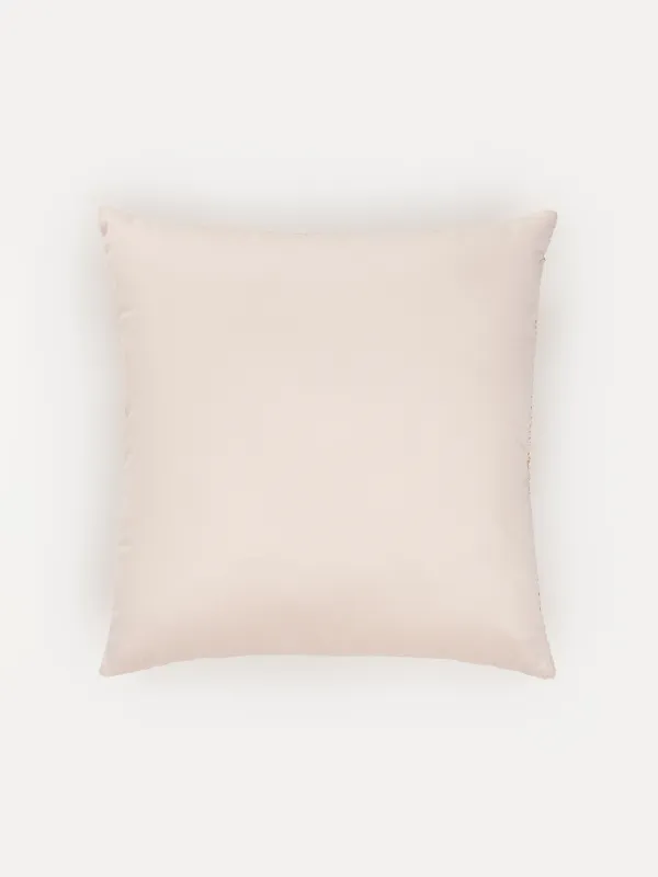 Decorative pillow, 45x45 cm, boucle/velvet, milky, wildflowers, Boucle, image-1