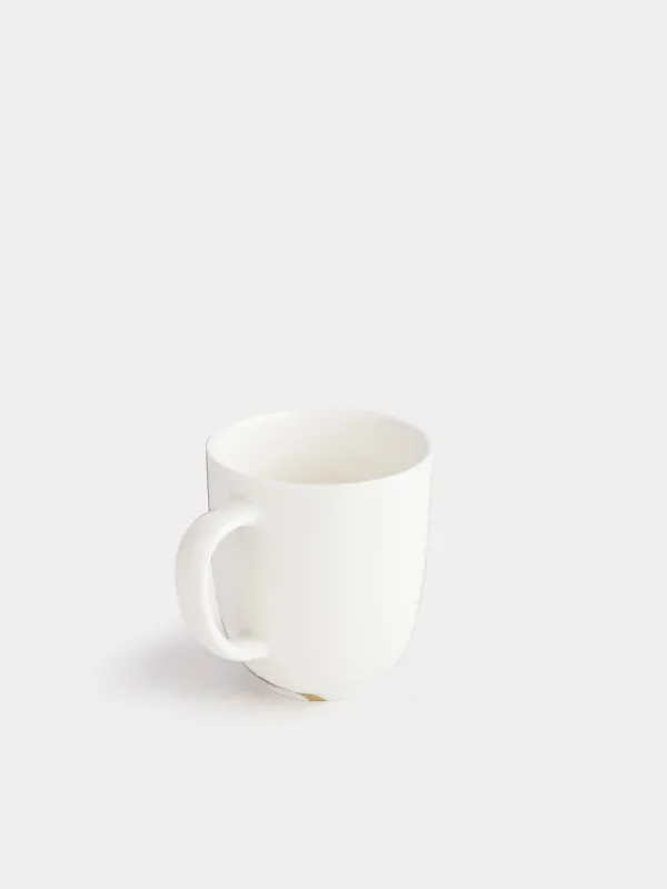 Mug, 330 ml, porcelain N, white and gold, Kintsugi, Kintsugi, image-1
