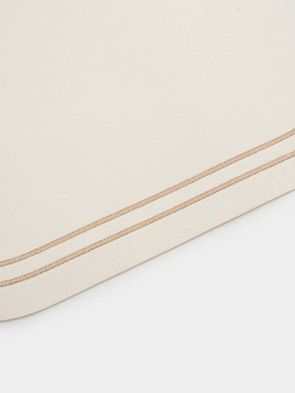 Placemat, 33x33 cm, PVC / polyester, square, milky, Rock vintage, image-3