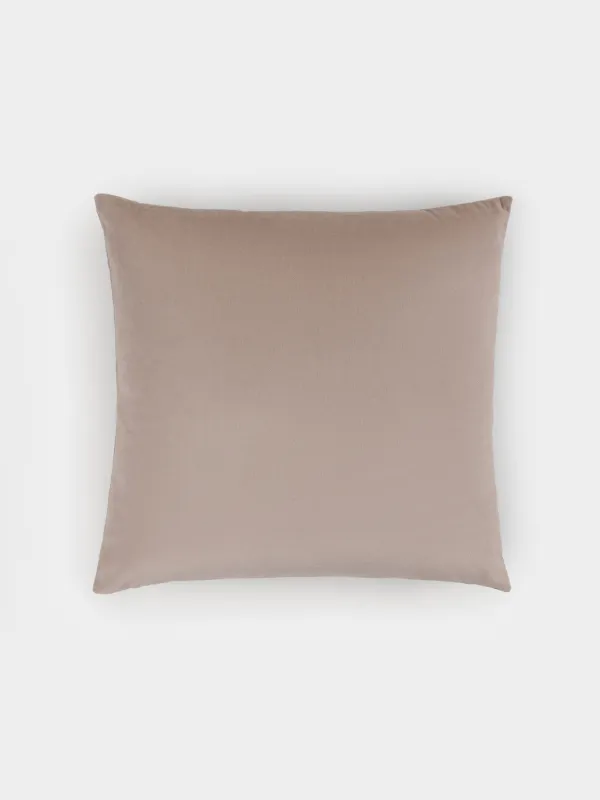 Decorative pillow, 45x45 cm, corduroy, light beige, Dragonflies and beetles, Bugs, image-1