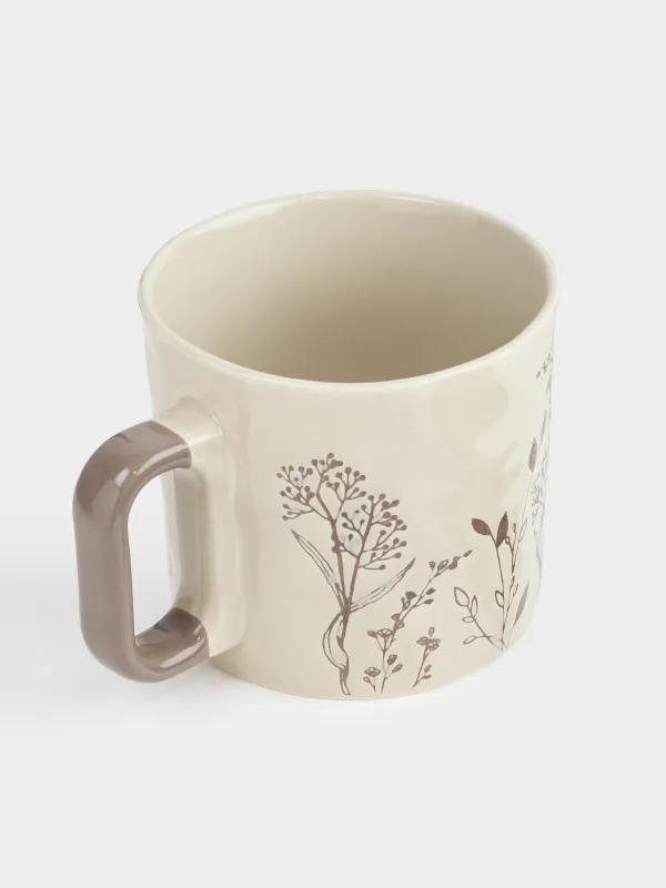 Mug, 450 ml, porcelain N, beige, DESIGN, Light frost, image-1