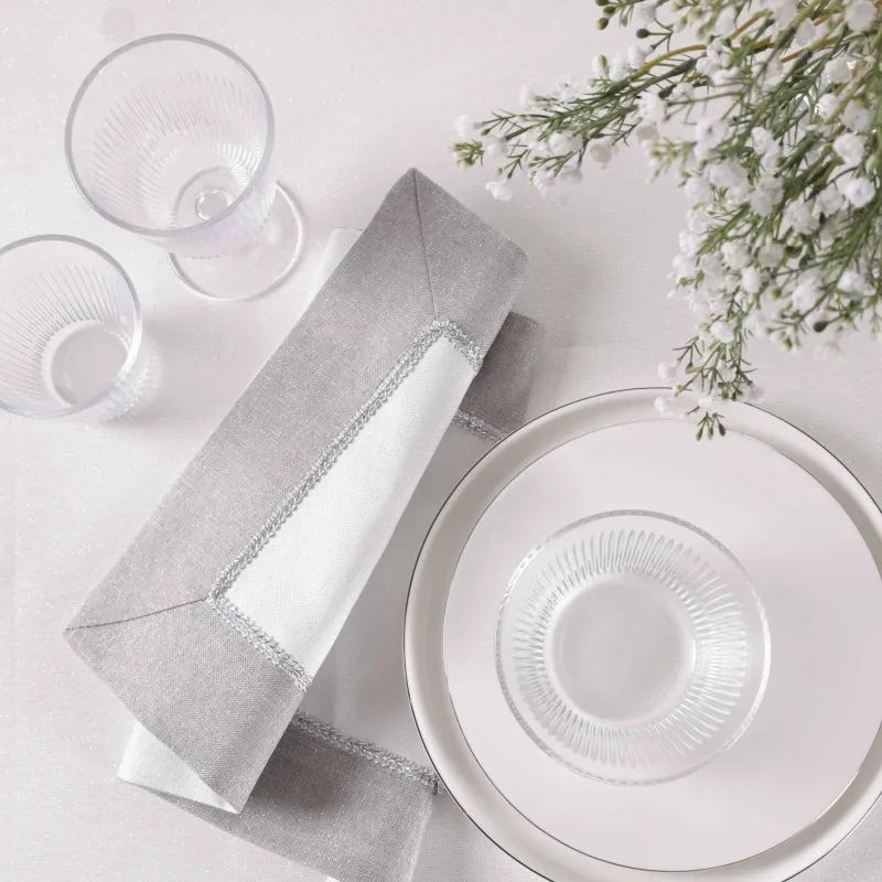 Napkin for appliances, 30x45 cm, 2 pcs, polyester, white-gray, Milky way, image-3