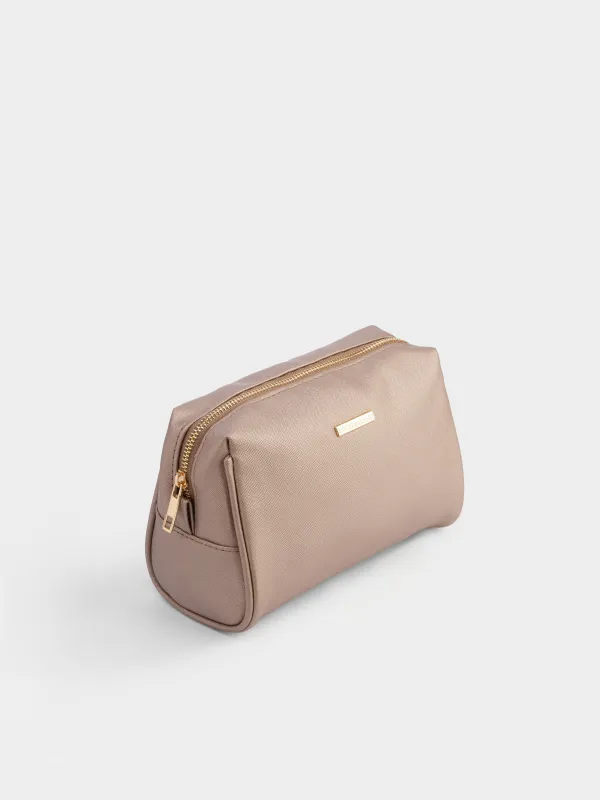 Cosmetic bag, 21x13 cm, PVC, golden, Beauty, image-4