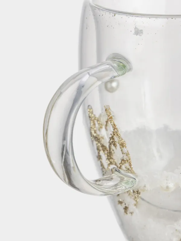 Mug, 330 ml, glass B, with snow-covered branches inside, Air decor, image-2