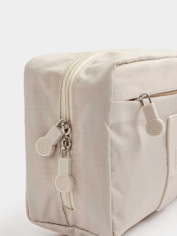Travel Cosmetic Bag, 20х12 cm, polyester, beige, Easy Travel, image-4