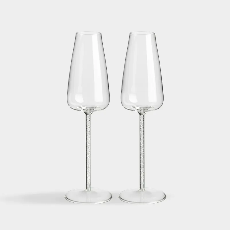 Drinking glass, 270 ml, 2 pcs, B glass / rhinestones, Sorento crystal