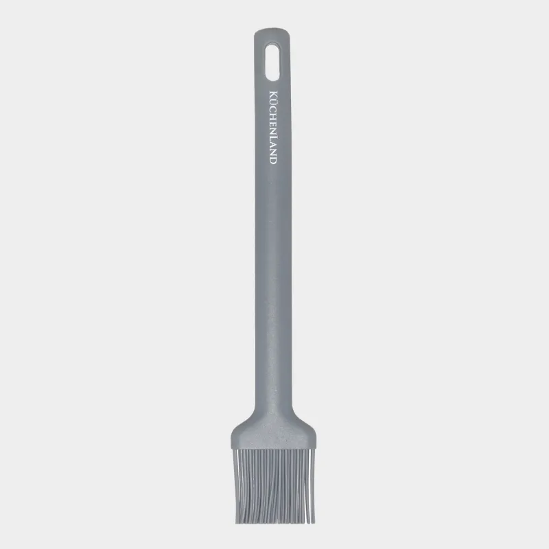 Cooking brush, 27 cm, silicone, grey, Grey steel