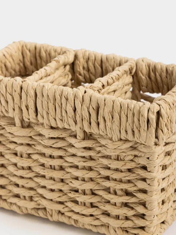 Kitchen accessories stand, 15x10 cm, 3 compartments, cellulose, Braided, image-2